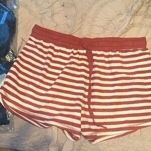 Z support white and red striped pj short medium